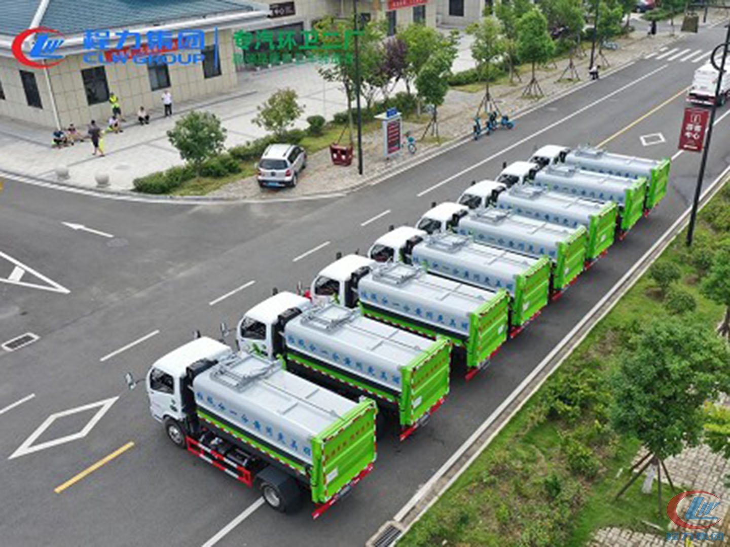 腾博会集团国六东风福瑞卡5方餐厨垃圾车批量交车